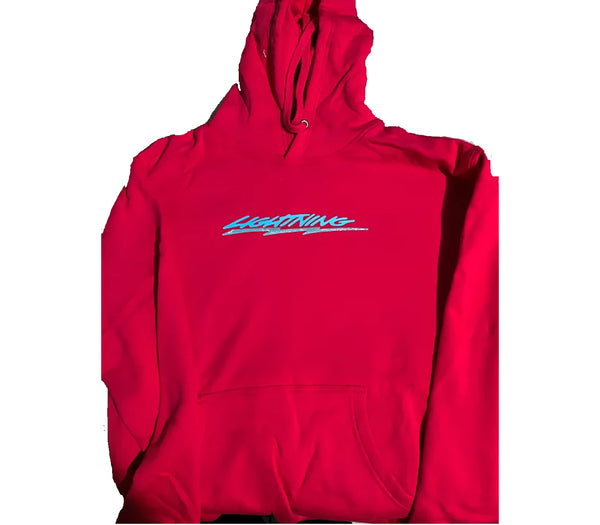 Red best sale lightning hoodie